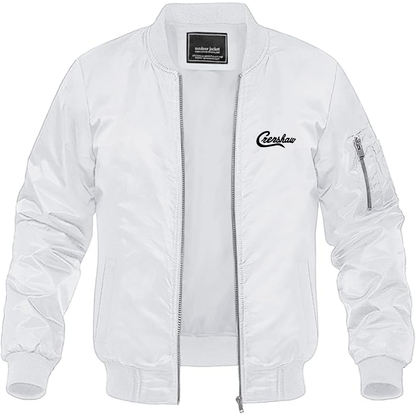 Men's Crenshaw Logo Lightweight Bomber Jacket Windbreaker Softshell Varsity Jacket Coat