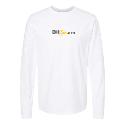 Men's DHgate Logo Cotton Long Sleeve T-Shirt