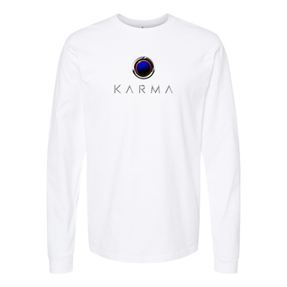 Men's Karma  Logo Cotton Long Sleeve T-Shirt