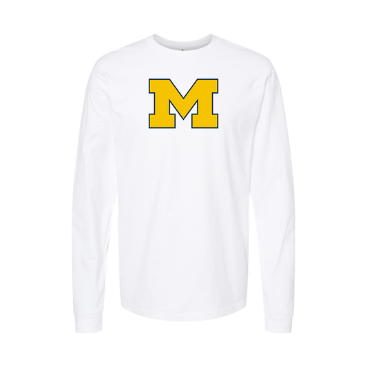 Men's Michigan Wolverines Logo Long Sleeve T-Shirt