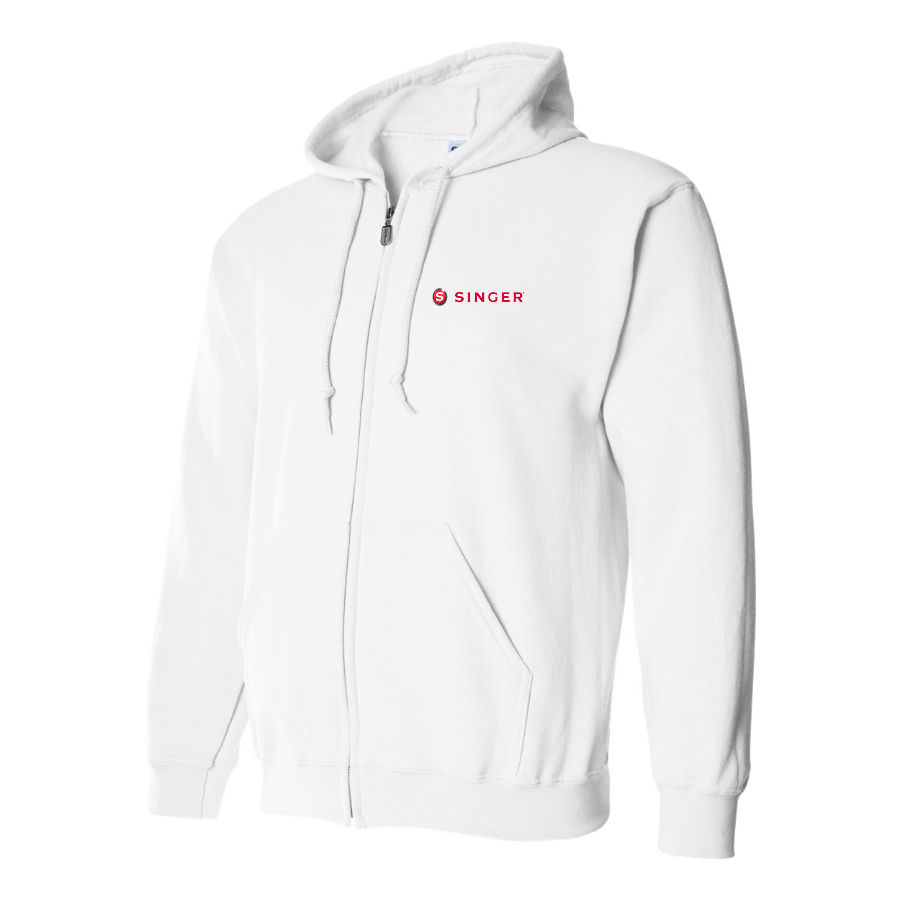Men's Singer Logo  Zipper Hoodie