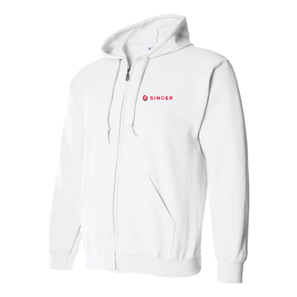 Men's Singer Logo  Zipper Hoodie