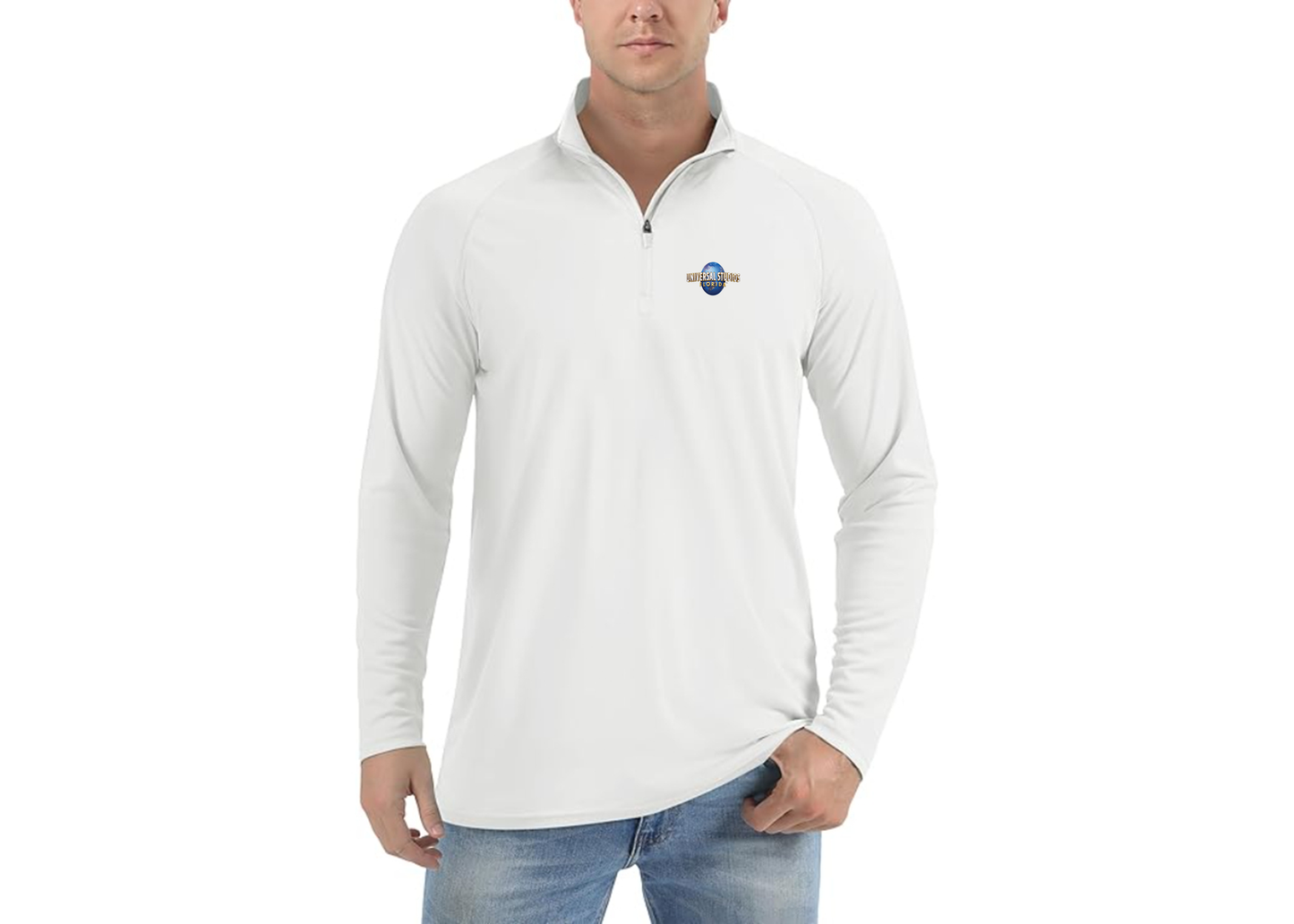 Men's Universal Studios Florida Lightweight Quarter-Zip Athletic Shirt Long Sleeve Performance Wear