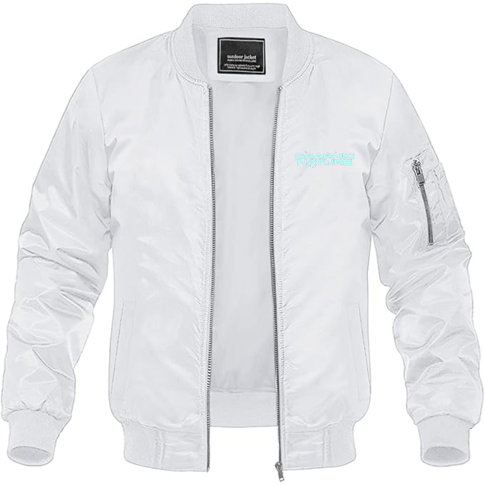 Men's Graphic Nature Logo Lightweight Bomber Jacket Windbreaker Softshell Varsity Jacket Coat