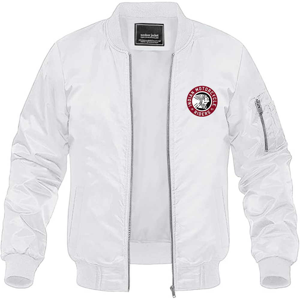 Men's Indian Motorcycle Lightweight Bomber Jacket Windbreaker Softshell Varsity Jacket Coat
