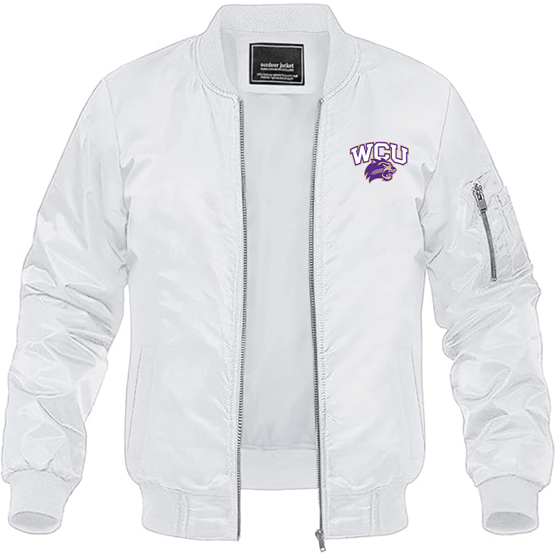 Men's Western Carolina Catamounts Lightweight Bomber Jacket - White