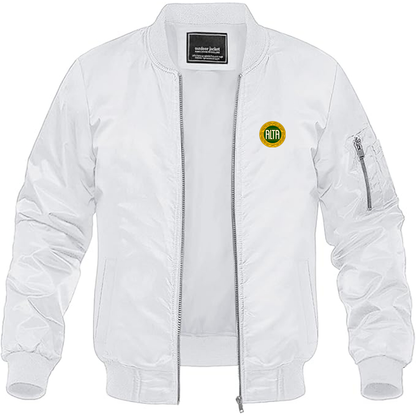 Men's Alta Automobile Logo Lightweight Bomber Jacket Windbreaker Softshell Varsity Jacket Coat