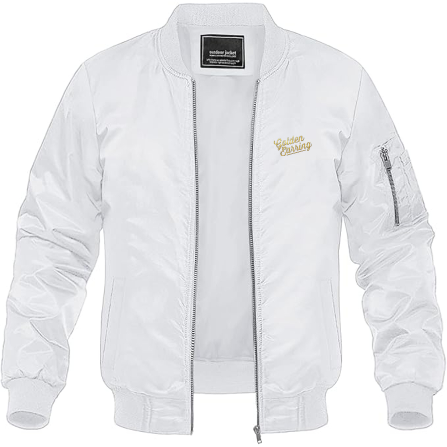 Men's Golden Earring Logo Lightweight Bomber Jacket Windbreaker Softshell Varsity Jacket Coat