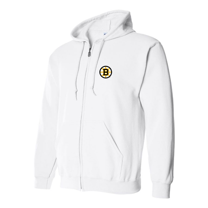 Men's Boston Bruins Logo Zipper Hoodie