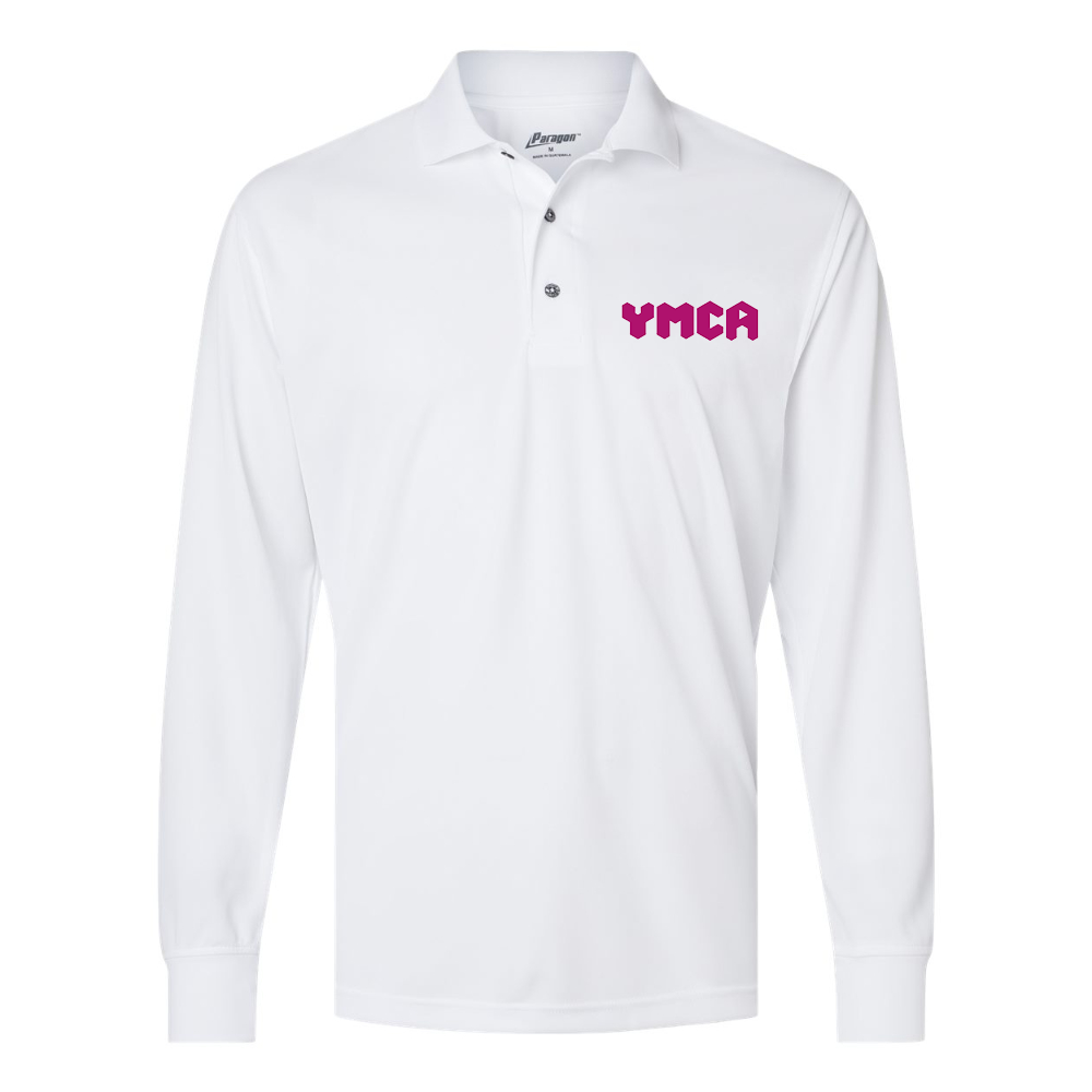 Men's   YMCA Mauve   Paragon Prescott Long Sleeve Polo
