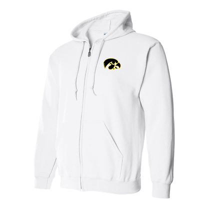 Men's Lowa Hawkeyes Logo Zipper Hoodie