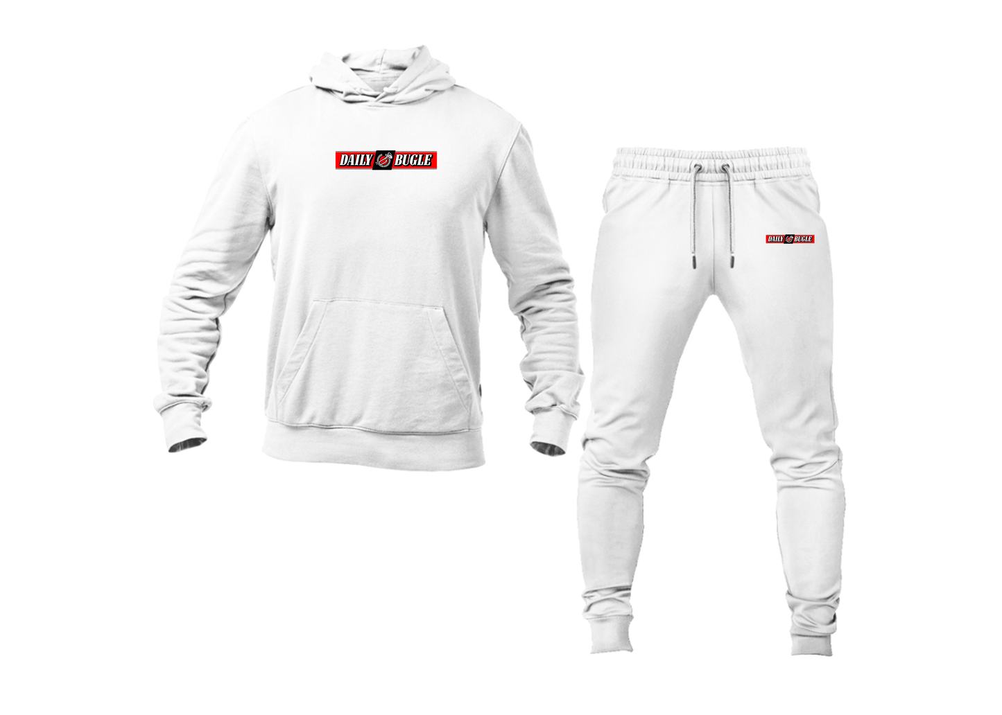 Men's Daily Bugle Logo Hoodie Joggers Set
