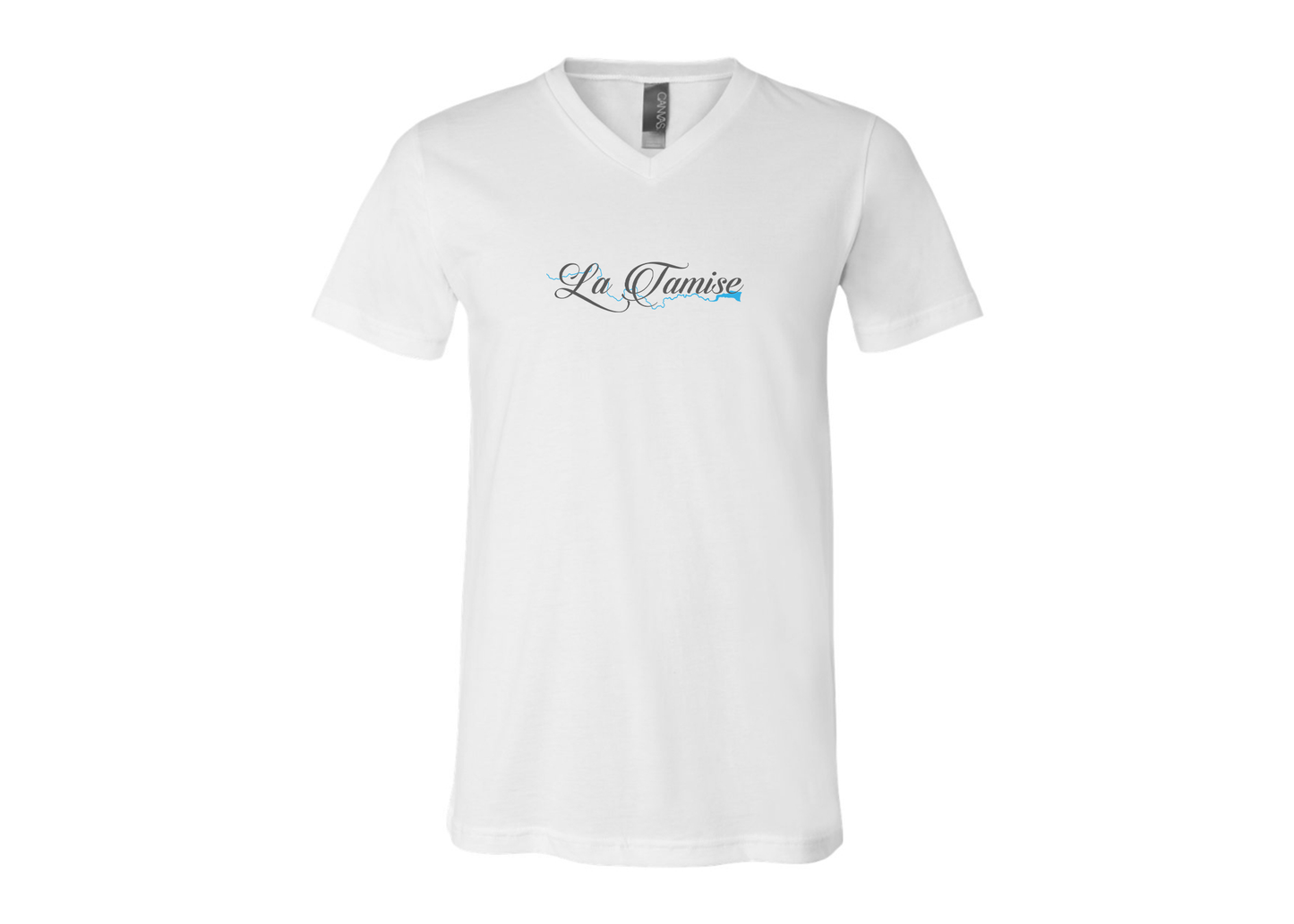 La Tamise Logo BELLA  CANVAS - Jersey V-Neck T-Shirt