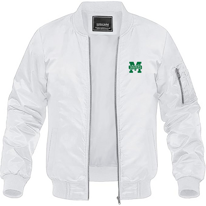 Men's Manhattan Jaspers Logo Lightweight Bomber Jacket Windbreaker Softshell Varsity Jacket Coat