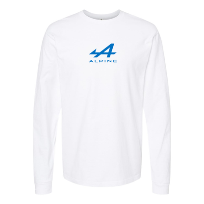 Men's Alpine Motor Logo Cotton Long Sleeve T-Shirt