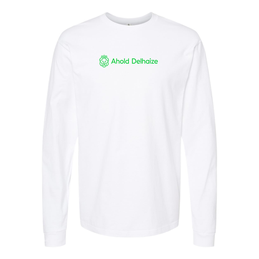 Men's Ahold Delhaize Vertical Logo  Cotton Long Sleeve T-Shirt