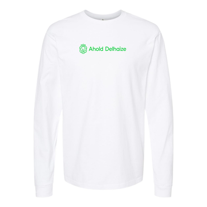 Men's Ahold Delhaize Vertical Logo  Cotton Long Sleeve T-Shirt