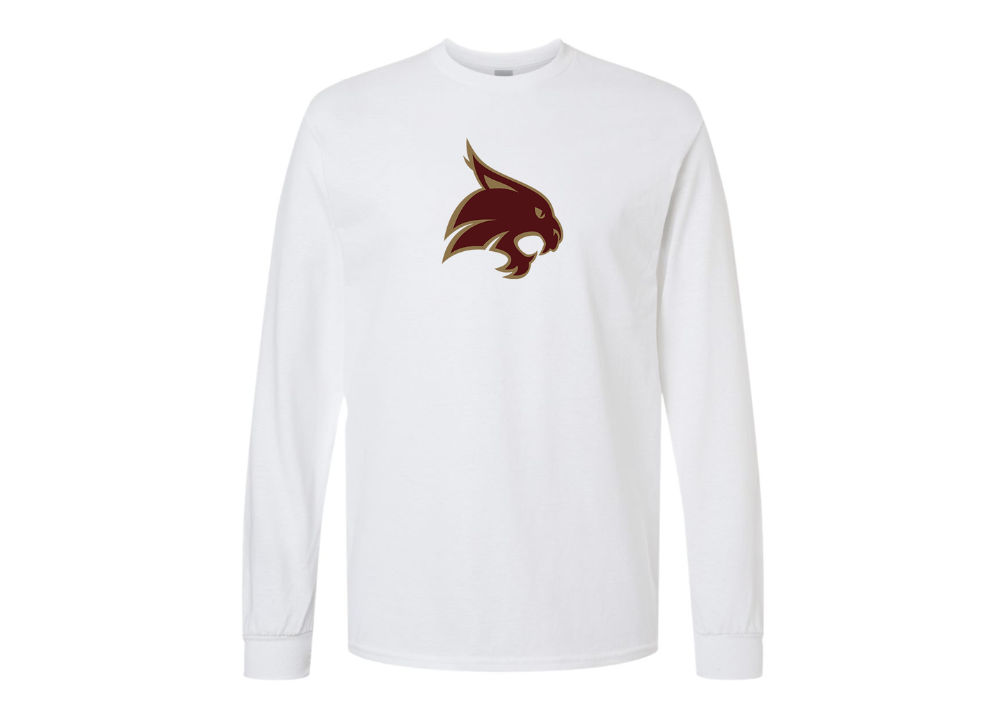 Men's Texas State Bobcats Gildan Heavy Cotton Long Sleeve T-Shirt