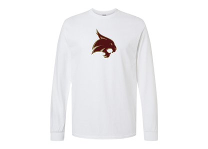 Men's Texas State Bobcats Gildan Heavy Cotton Long Sleeve T-Shirt