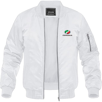 Men's Perodua Logo Lightweight Bomber Jacket Windbreaker Softshell Varsity Jacket Coat