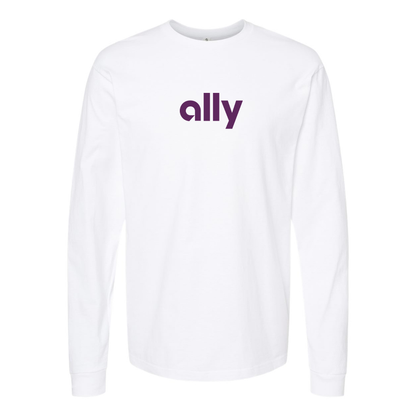 Men's Ally Financial Logo Cotton Long Sleeve T-Shirt