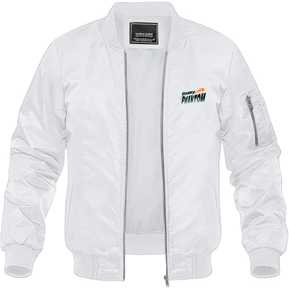 Men's Danny Phantom Logo Lightweight Bomber Jacket Windbreaker Softshell Varsity Jacket Coat