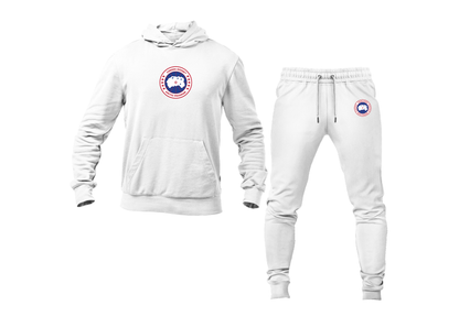Men's Canada Goose Logo Hoodie Joggers Set