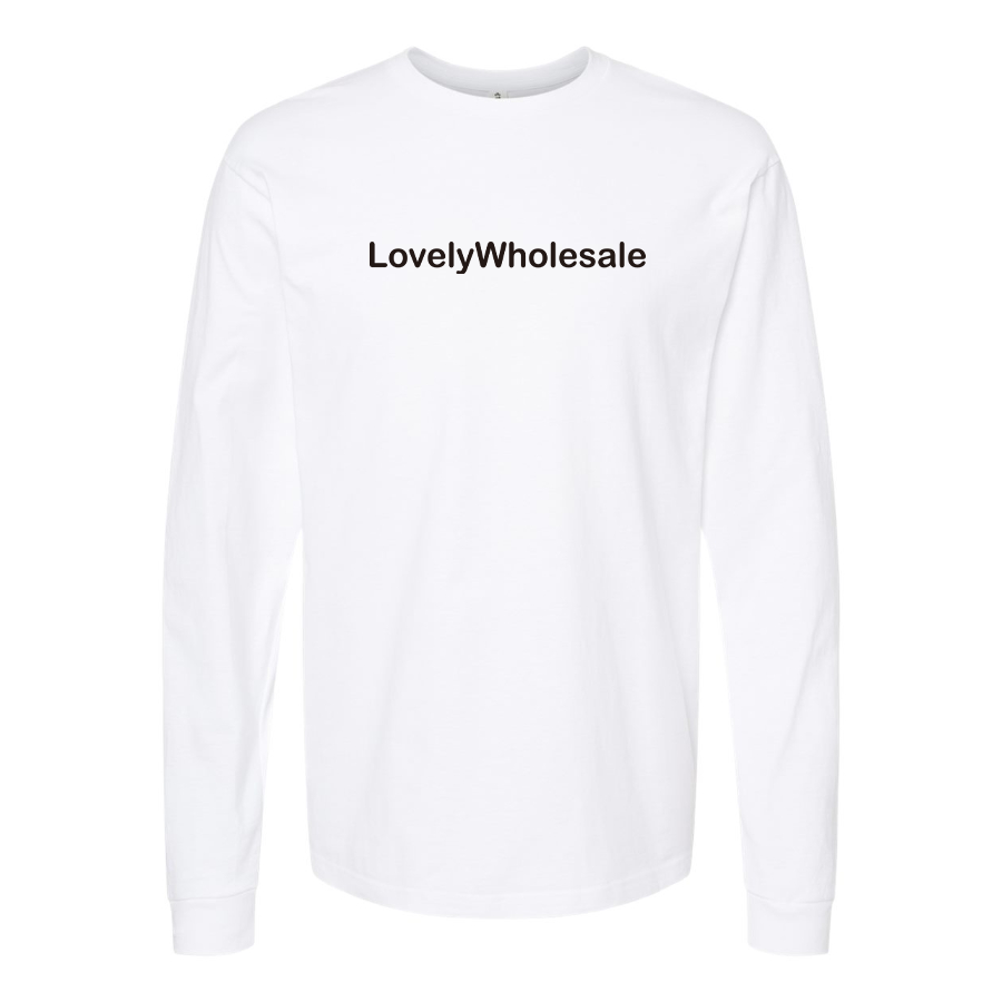 Men's LovelyWholesale  Logo Cotton Long Sleeve T-Shirt