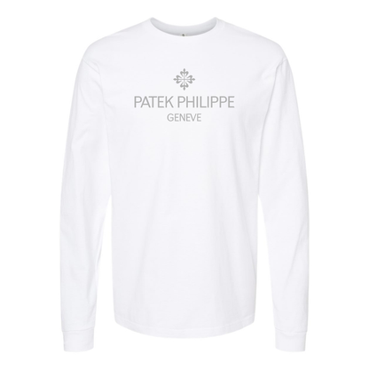 Men's  Patek Philippe  Logo  Cotton Long Sleeve T-Shirt