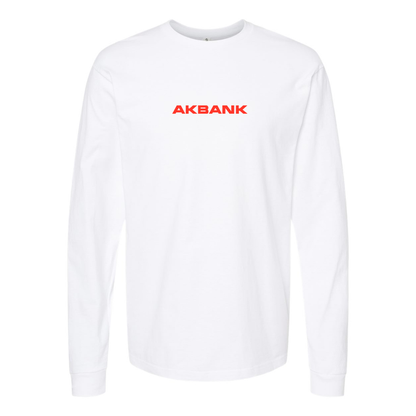 Men's Akbank Logo Cotton Long Sleeve T-Shirt