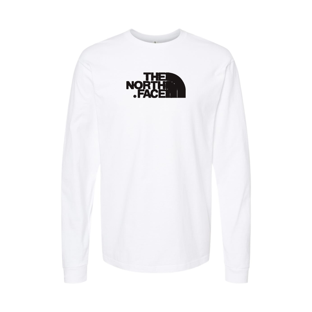 Youth The North Face Black Logo white Cotton Long Sleeve T-Shirt