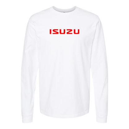 Men's Isuzu Logo Cotton Long Sleeve T-Shirt