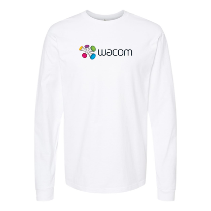 Men's Wacom Logo Cotton Long Sleeve T-Shirt
