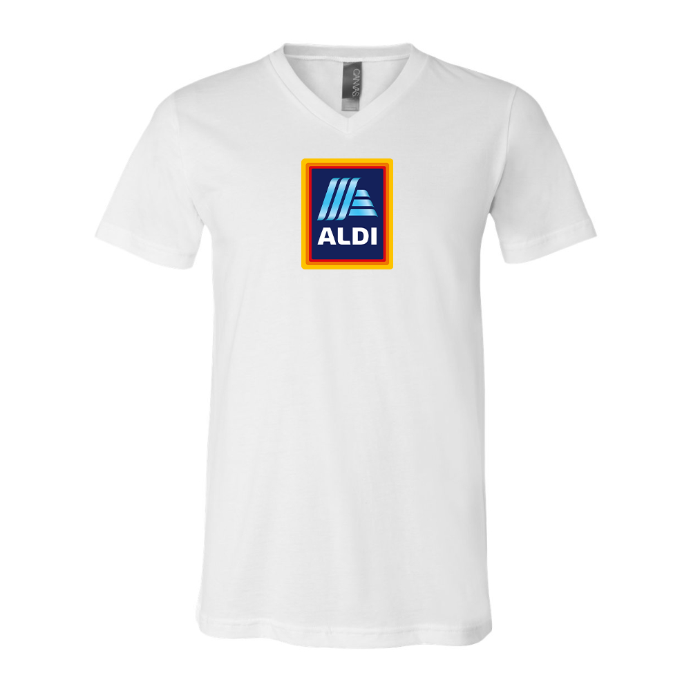 Aldi Logo BELLA  CANVAS - Jersey V-Neck T-Shirt