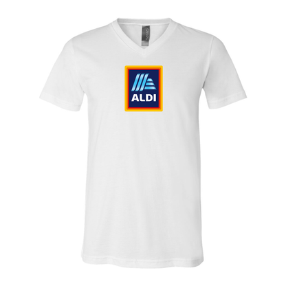 Aldi Logo BELLA  CANVAS - Jersey V-Neck T-Shirt