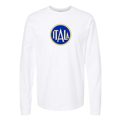 Men's  Itala Logo Cotton Long Sleeve T-Shirt