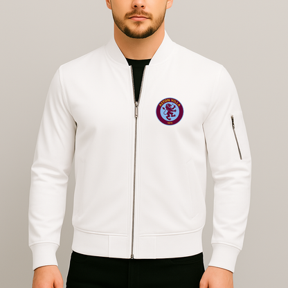 Men's Aston Villa FC Lightweight Bomber Jacket - White