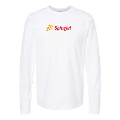 Men's SpiceJet Logo  Cotton Long Sleeve T-Shirt