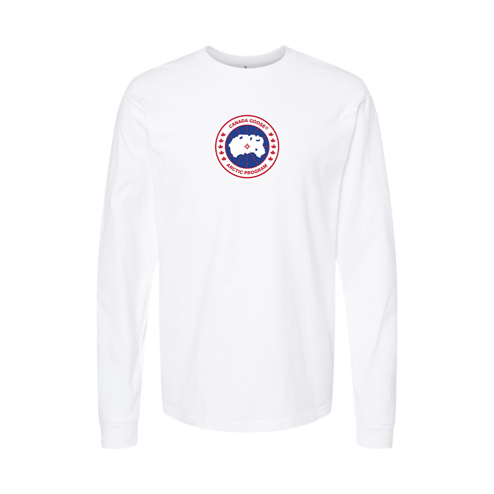 Youth Canada Goose Logo Cotton Long Sleeve T-Shirt