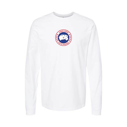 Youth Canada Goose Logo Cotton Long Sleeve T-Shirt