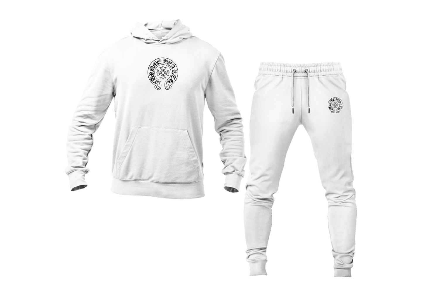 Men's Chrome Hearts Logo Hoodie Joggers Set