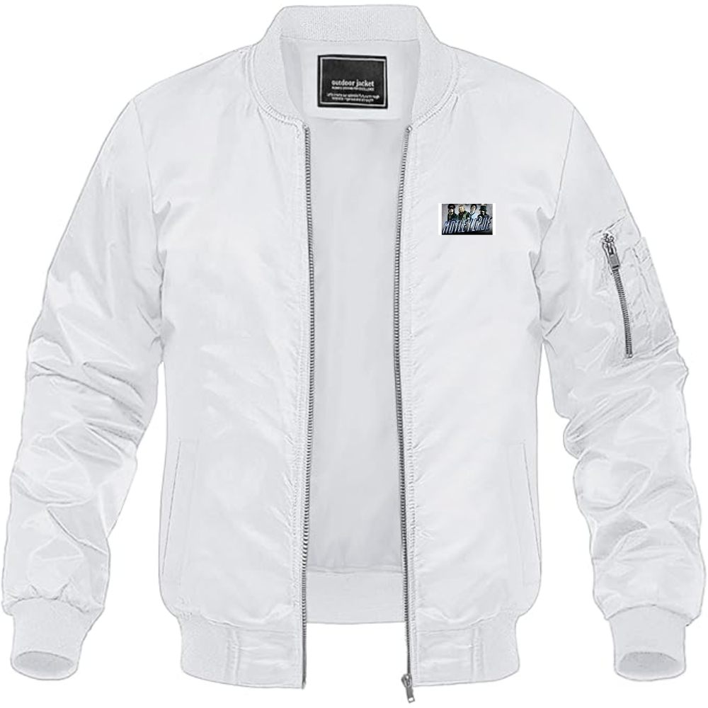 Men's  Motley Crue Logo Lightweight Bomber Jacket Windbreaker Softshell Varsity Jacket Coat