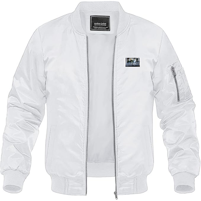 Men's  Motley Crue Logo Lightweight Bomber Jacket Windbreaker Softshell Varsity Jacket Coat