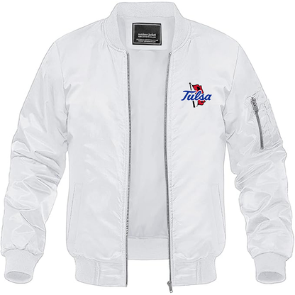 Men's Tulsa Golden Hurricane Lightweight Bomber Jacket - White