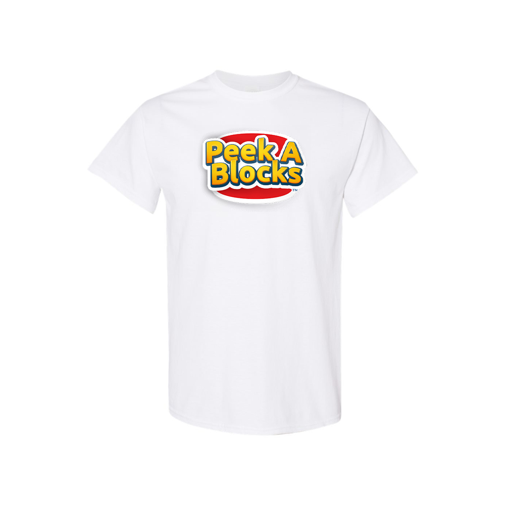 Men's Peek A Blocks Logo Cotton T-Shirt