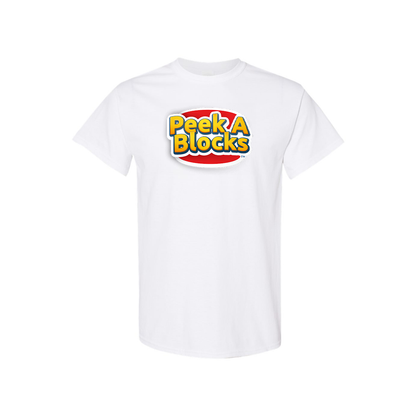 Men's Peek A Blocks Logo Cotton T-Shirt