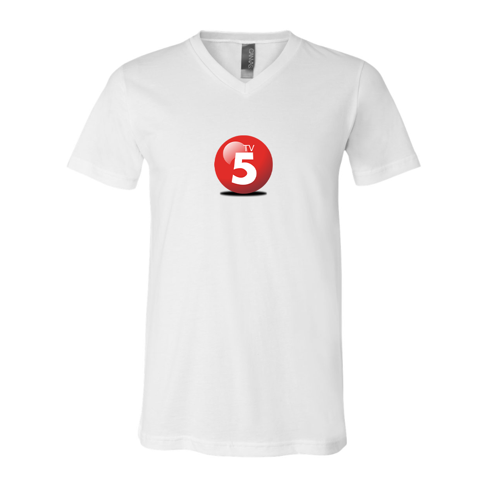ABC TV5 Logo BELLA  CANVAS - Jersey V-Neck T-Shirt
