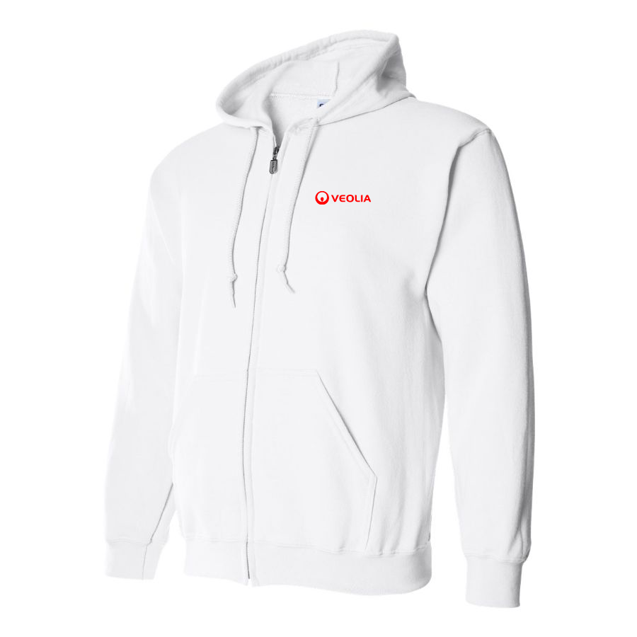 Men's Veolia Logo  Zipper Hoodie