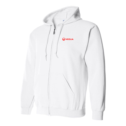 Men's Veolia Logo  Zipper Hoodie
