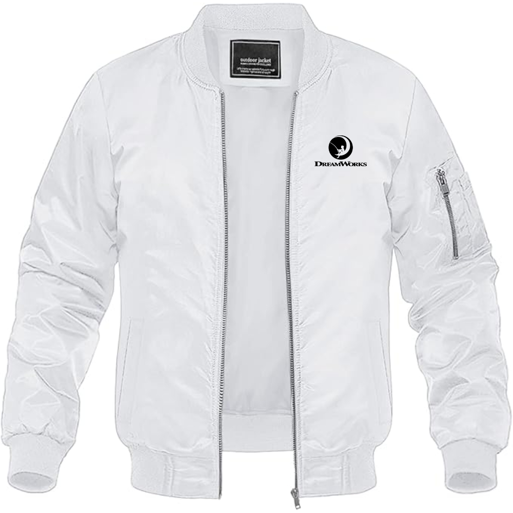 Men's  Dreamworks  Lightweight Bomber Jacket Windbreaker Softshell Varsity Jacket Coat